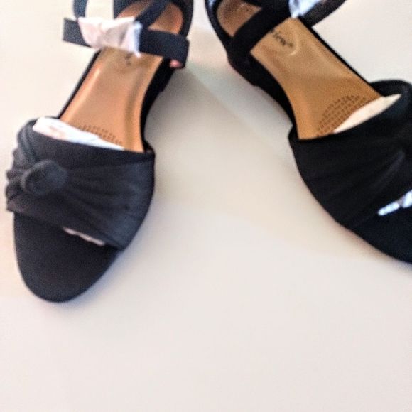 Comfortview Austen Micro Black Sandals Size 8M - Picture 5 of 8